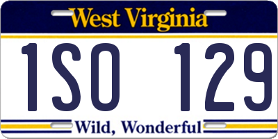 WV license plate 1SO129