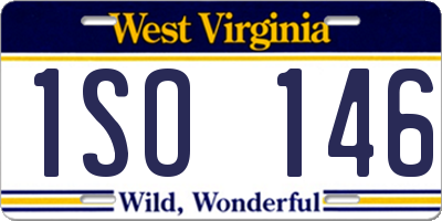 WV license plate 1SO146