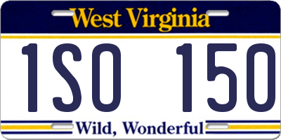 WV license plate 1SO150
