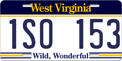 WV license plate 1SO153