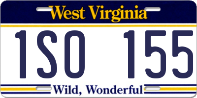 WV license plate 1SO155