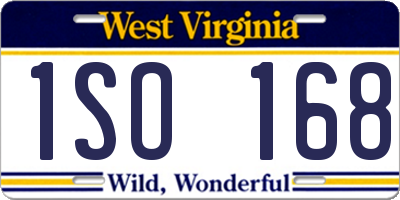 WV license plate 1SO168