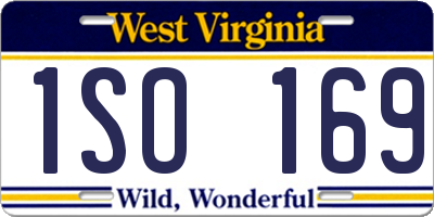 WV license plate 1SO169