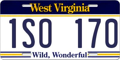 WV license plate 1SO170