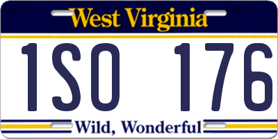 WV license plate 1SO176
