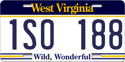 WV license plate 1SO188