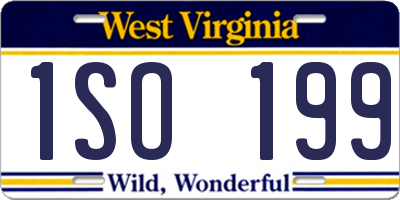 WV license plate 1SO199
