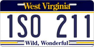 WV license plate 1SO211