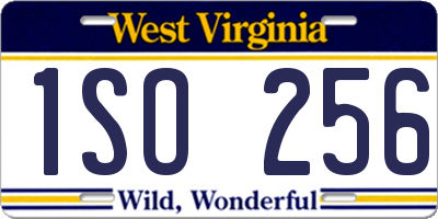 WV license plate 1SO256