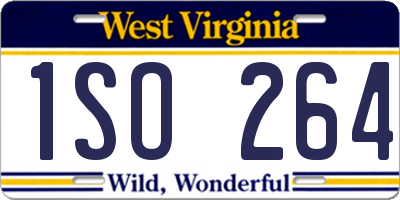 WV license plate 1SO264