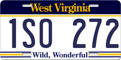 WV license plate 1SO272