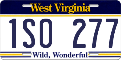 WV license plate 1SO277