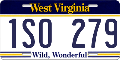WV license plate 1SO279