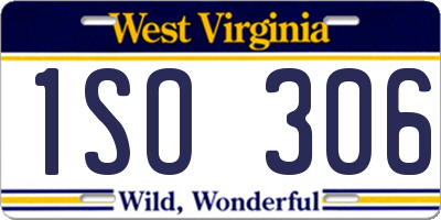 WV license plate 1SO306