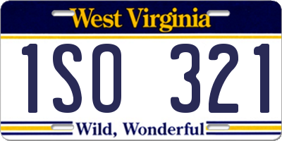 WV license plate 1SO321