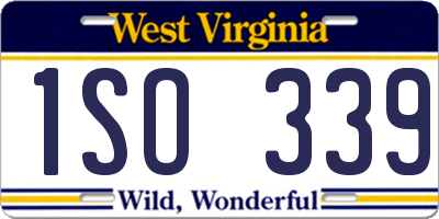 WV license plate 1SO339