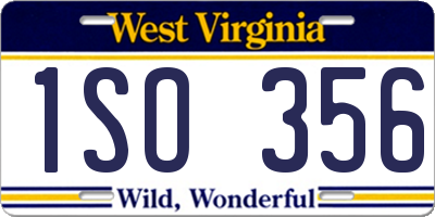WV license plate 1SO356