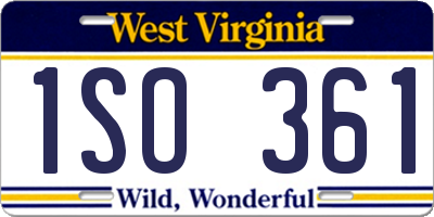 WV license plate 1SO361