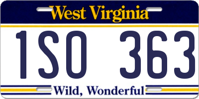WV license plate 1SO363