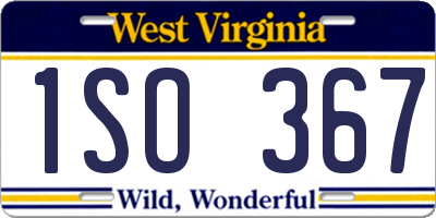 WV license plate 1SO367