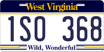 WV license plate 1SO368