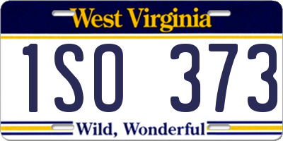 WV license plate 1SO373