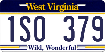 WV license plate 1SO379