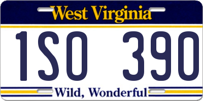 WV license plate 1SO390