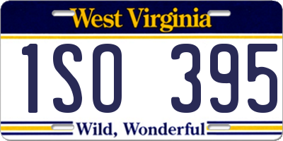 WV license plate 1SO395