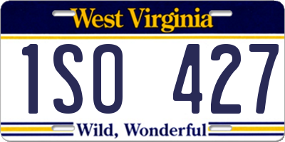 WV license plate 1SO427