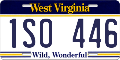 WV license plate 1SO446