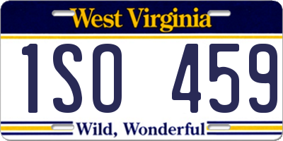 WV license plate 1SO459