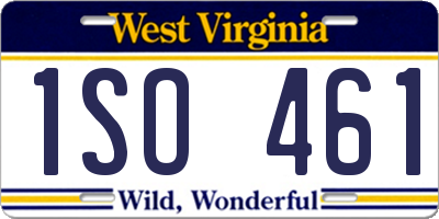 WV license plate 1SO461