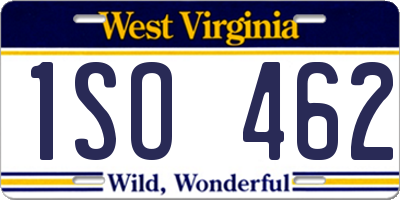 WV license plate 1SO462