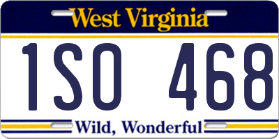 WV license plate 1SO468