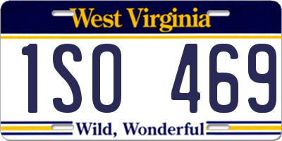 WV license plate 1SO469