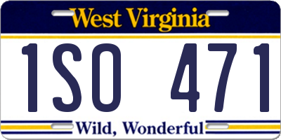 WV license plate 1SO471