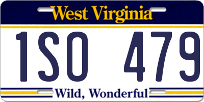 WV license plate 1SO479