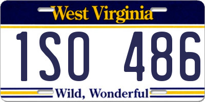WV license plate 1SO486