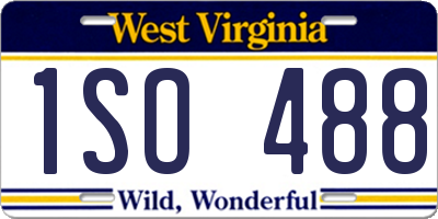 WV license plate 1SO488
