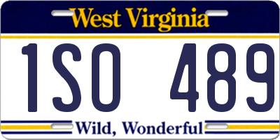 WV license plate 1SO489