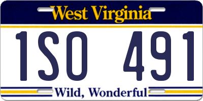 WV license plate 1SO491