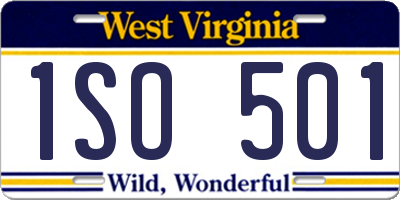 WV license plate 1SO501