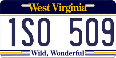 WV license plate 1SO509