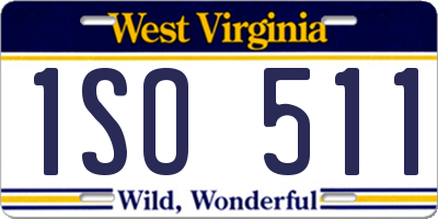 WV license plate 1SO511