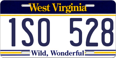 WV license plate 1SO528