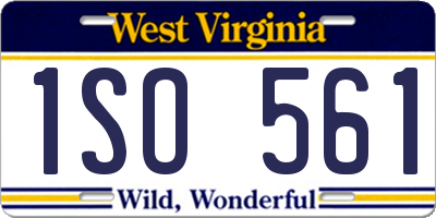 WV license plate 1SO561