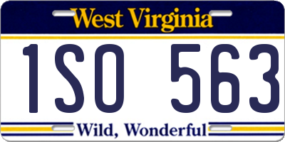 WV license plate 1SO563