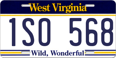 WV license plate 1SO568