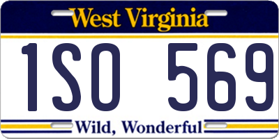 WV license plate 1SO569